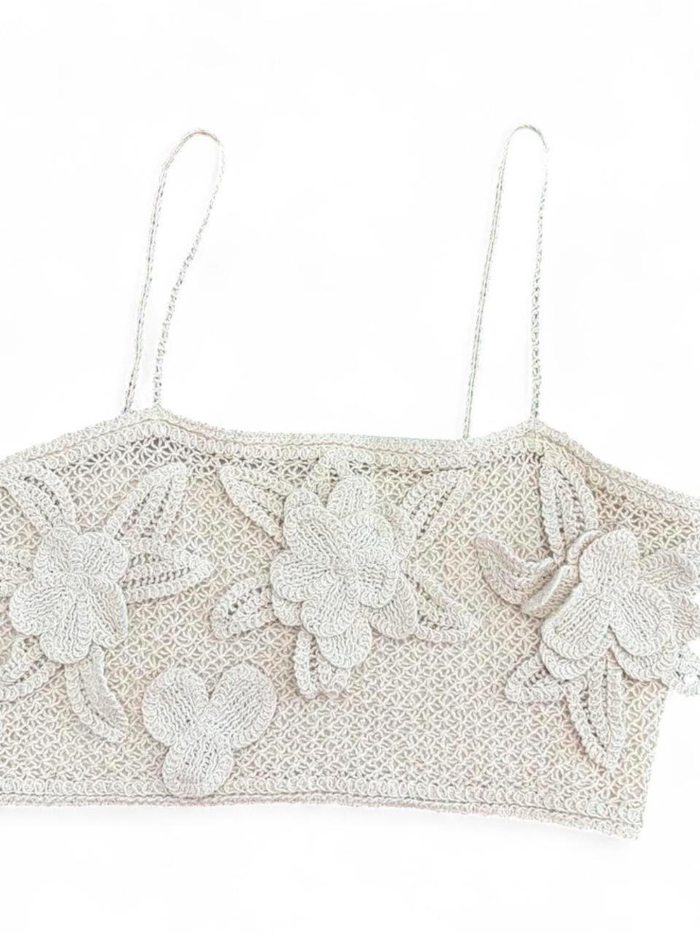Altar'd State Cream Crochet Floral Cami